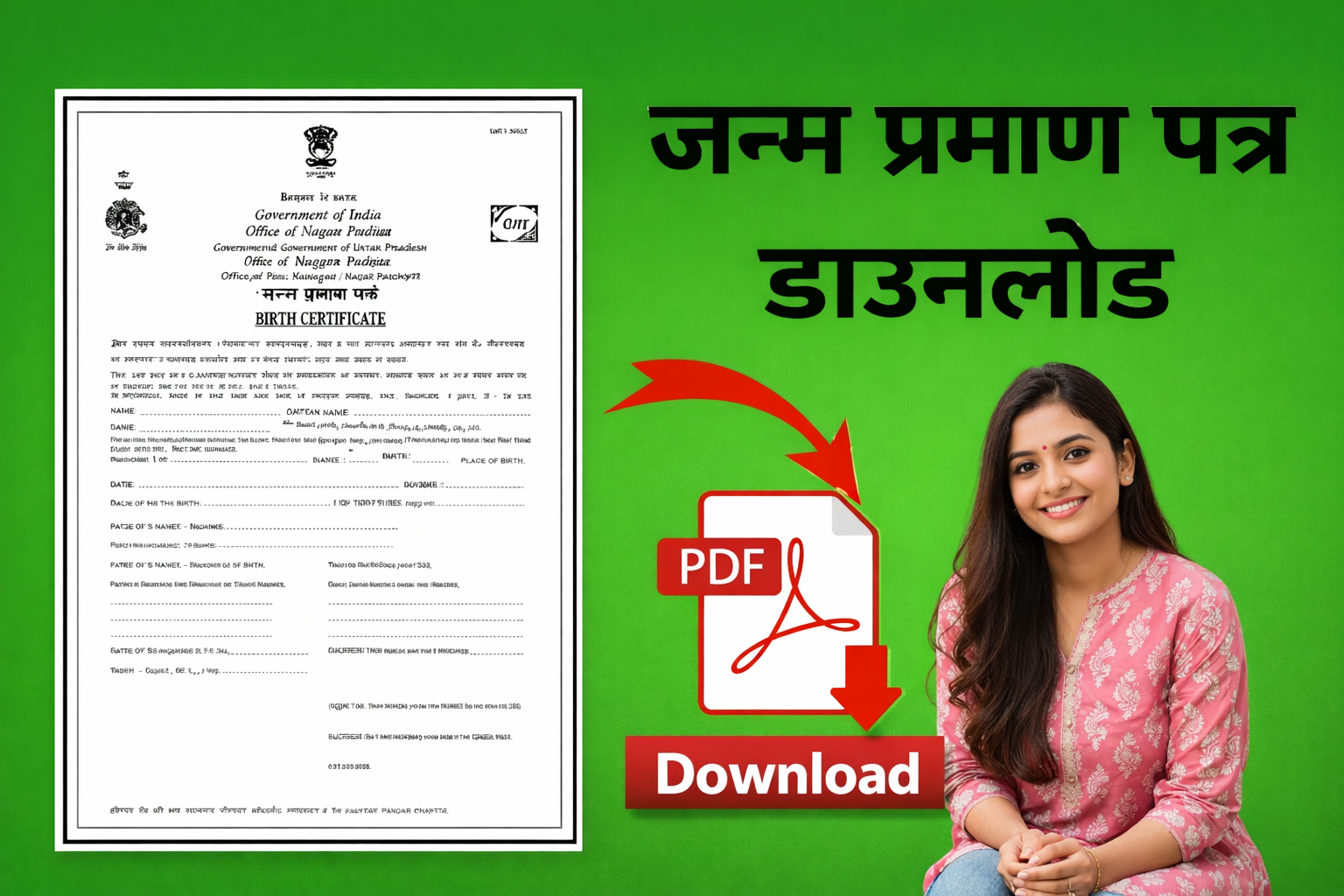 Janm Praman Patra Form PDF UP